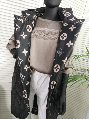 PIKOWANA KAMIZELKA LUISS CZARNA 055