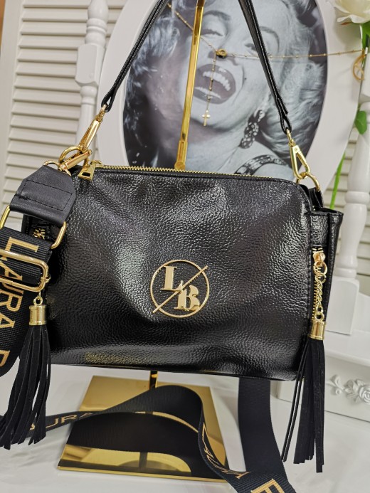 T013 TOREBKA KUFEREK LAKIER CZARNA