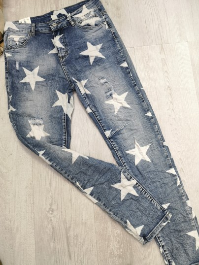 SP003 SPODNIE JEANSY STAR BLUE