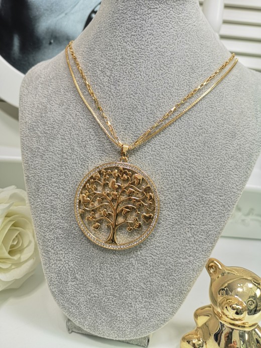 NASZYJNIK ZŁOTY DRZEWKO SZCZSCIA 068