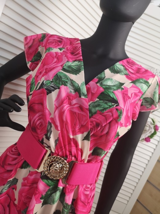 S076 SUKIENKA LOKA DŁUGA RÓŻOWA