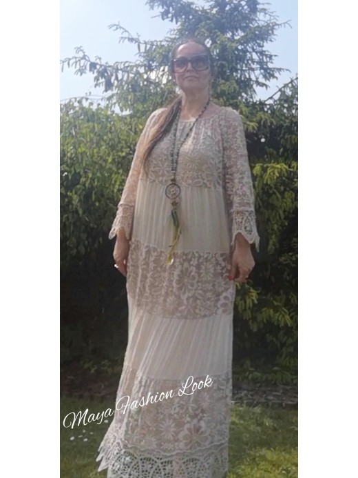 SUKIENKA z JEDWABIEM TRINI BEŻOWA